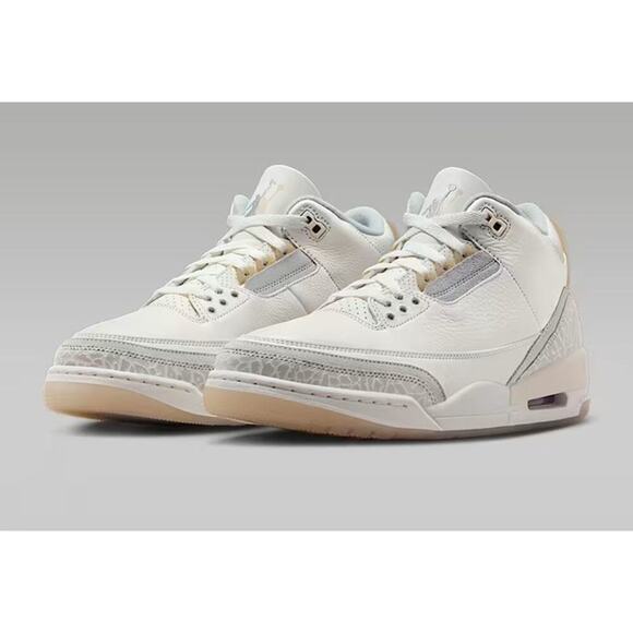 NIKE AIR JORDAN 3 Retro Craft Shoes Ivory/Grey Mist-Cream LIMITED EDITION 8.5 main image 7